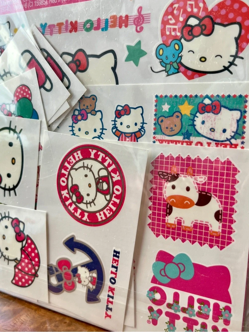 Hello Kitty 50-Piece Temporary Tattoo Pack & 3x4” Vinyl Decal Sticker